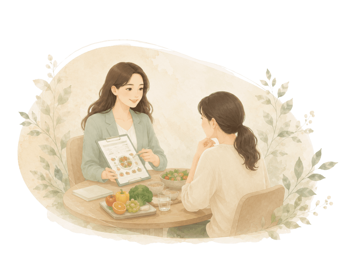 이투힐 식단 컨설팅 상담 장면